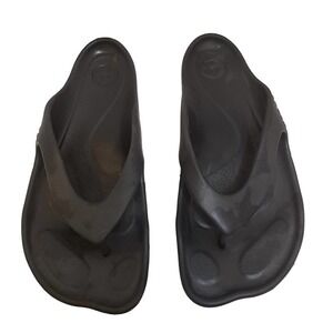 Crocs Black Flip Flops Size 8W